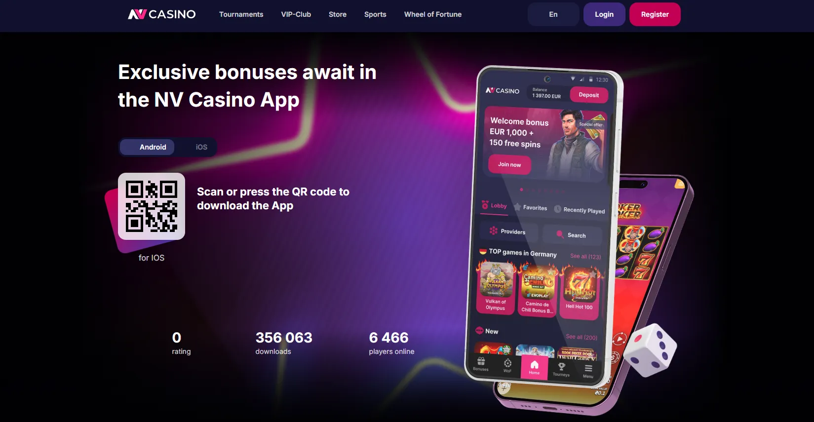 APK-installatie stap voor stap NV Casino app